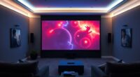 top floor rising projector screens