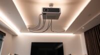 top projector cable management