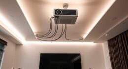 top projector cable management