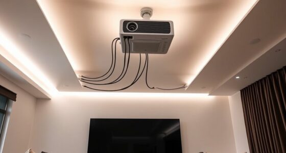 top projector cable management