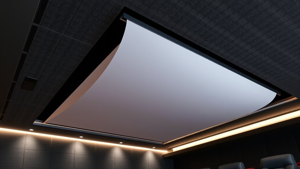 top retractable ceiling screens