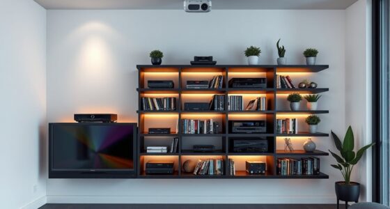 top shelving for projectors