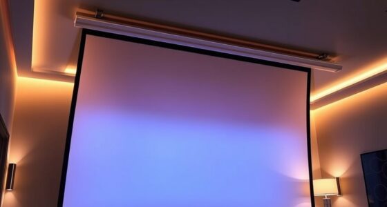 top tensioned motorized screens