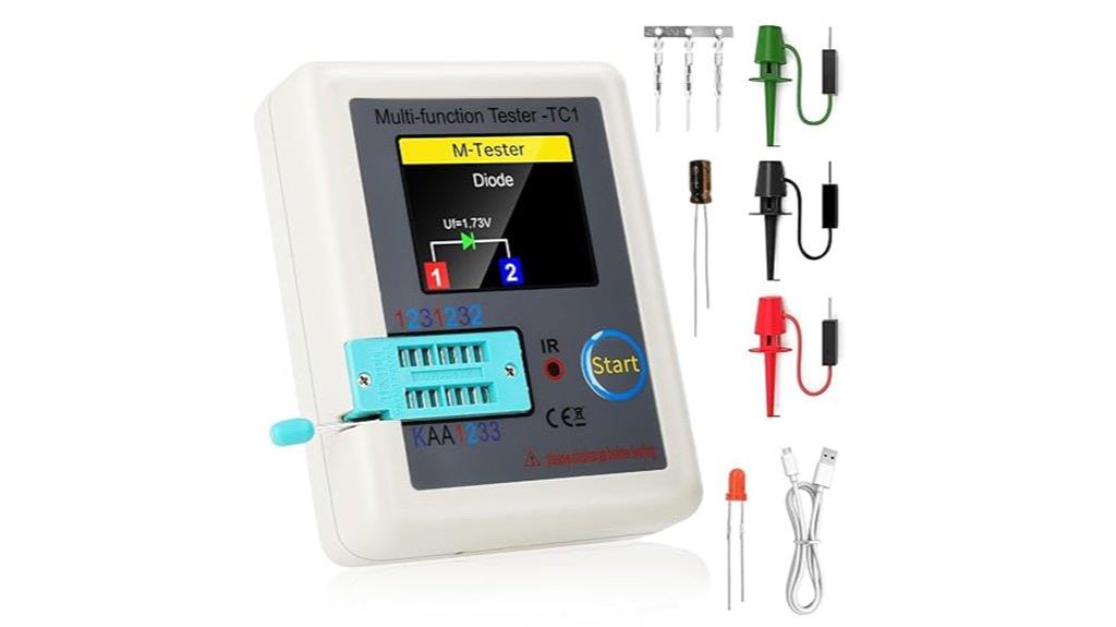transistor tester with tft