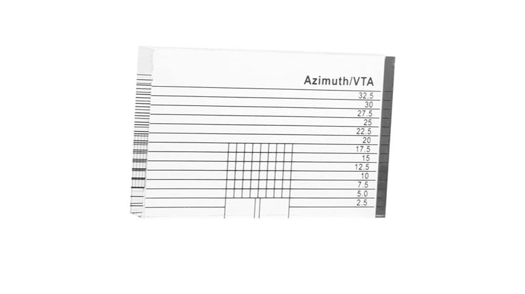 turntable alignment calibration ruler