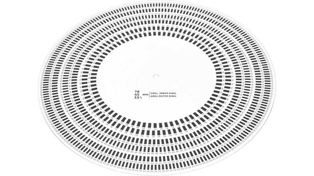 turntable speed calibration disc