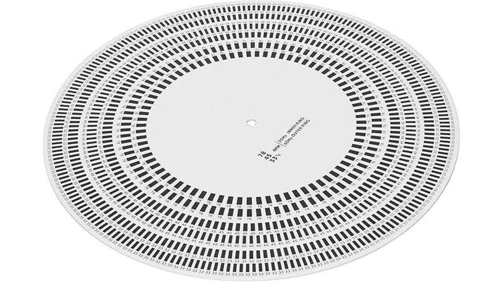turntable speed calibration disc