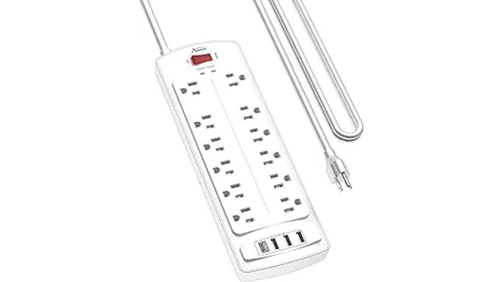 twelve outlets four usbs