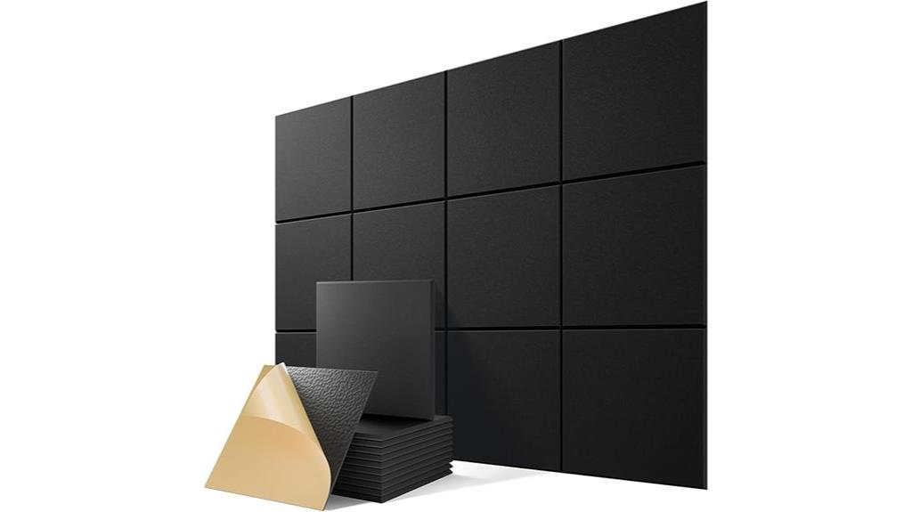 twelve self adhesive acoustic panels