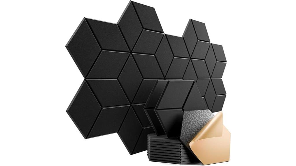 twelve self adhesive acoustic panels