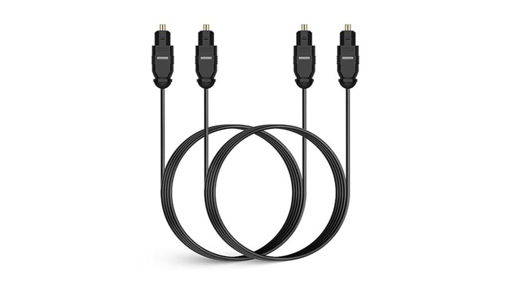 two 6ft optical cables