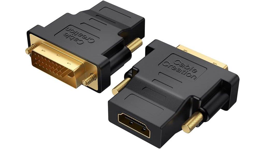 two dvi to hdmi adapters