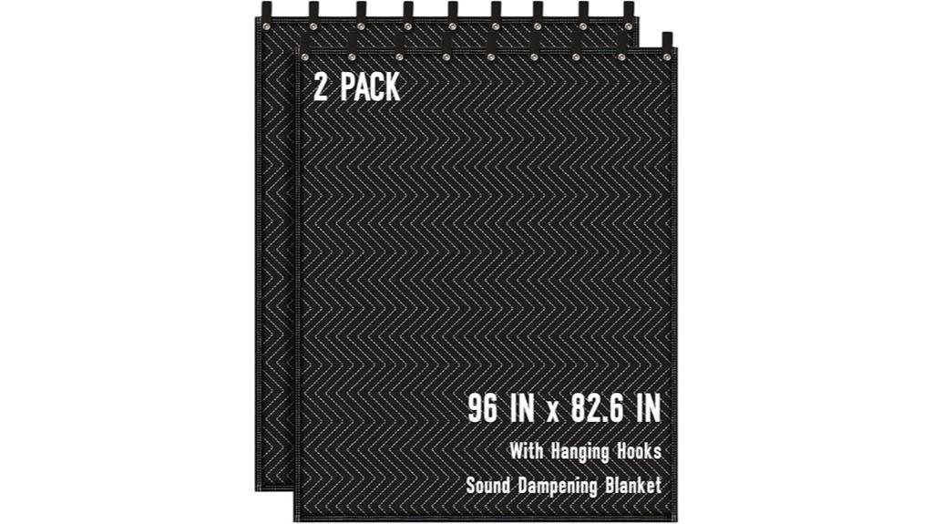two large soundproof blankets