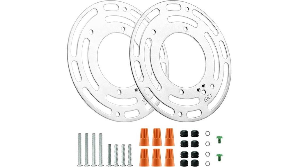 two universal mounting brackets