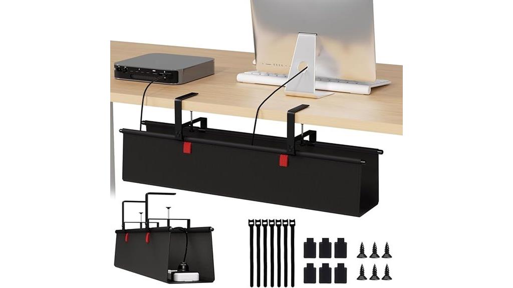 under desk cable tray