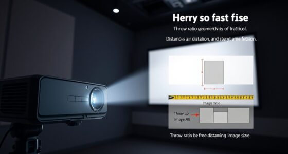 understanding projector distance ratios