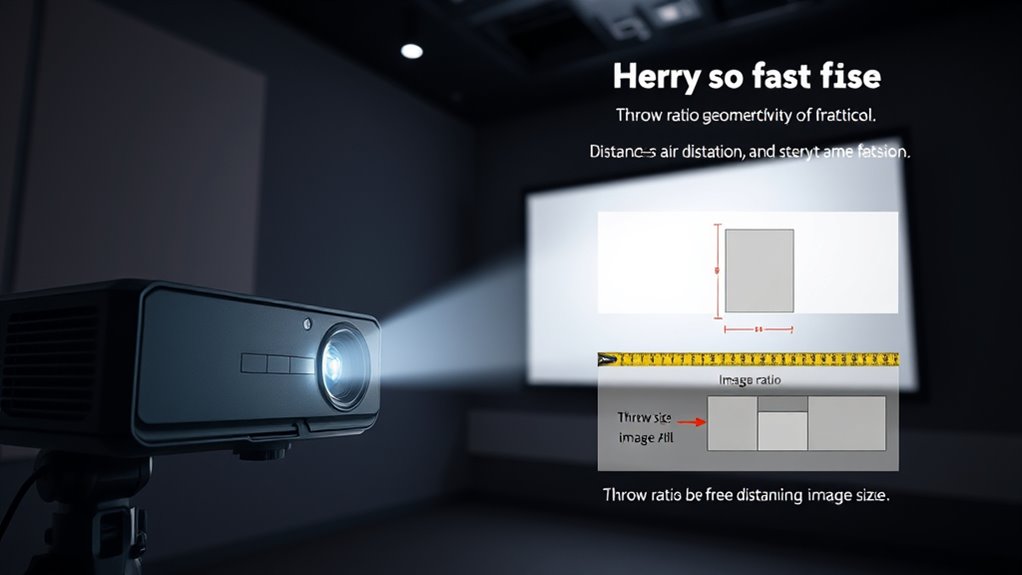 understanding projector distance ratios