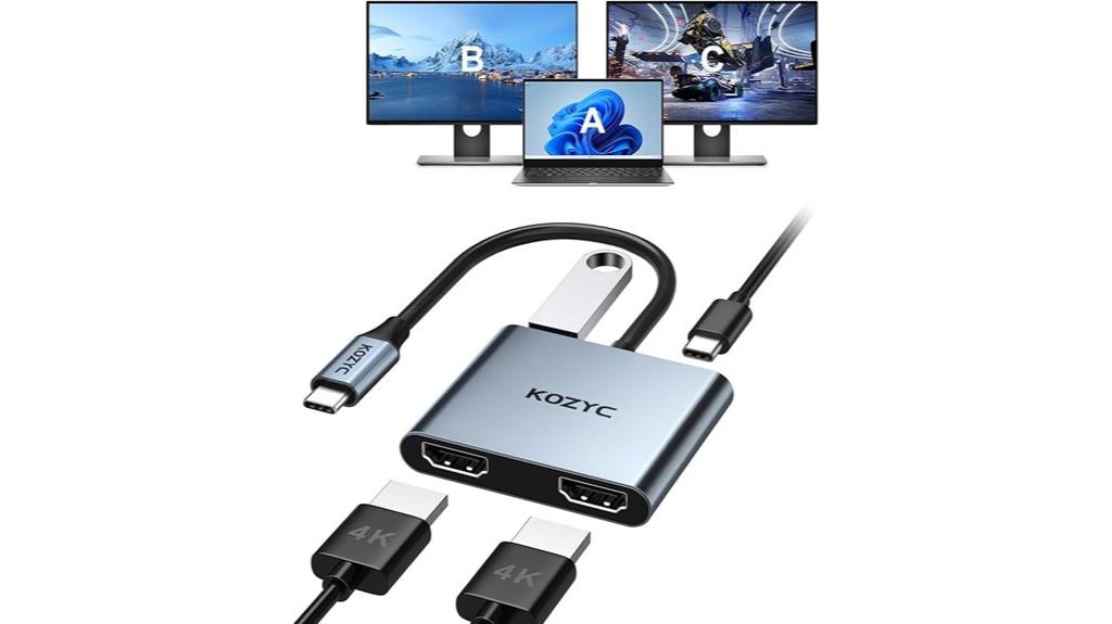 usb c dual hdmi adapter