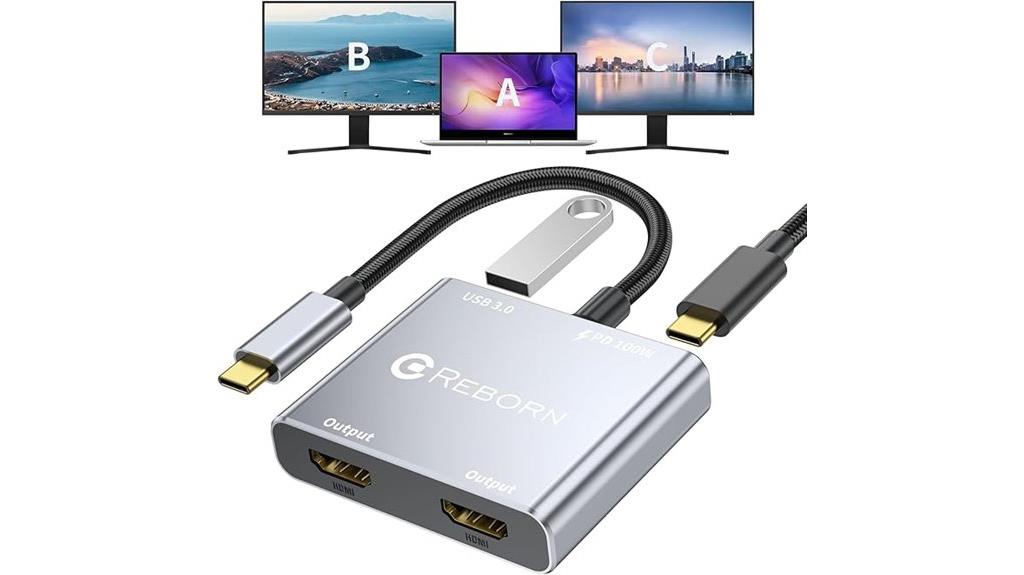 usb c dual hdmi adapter