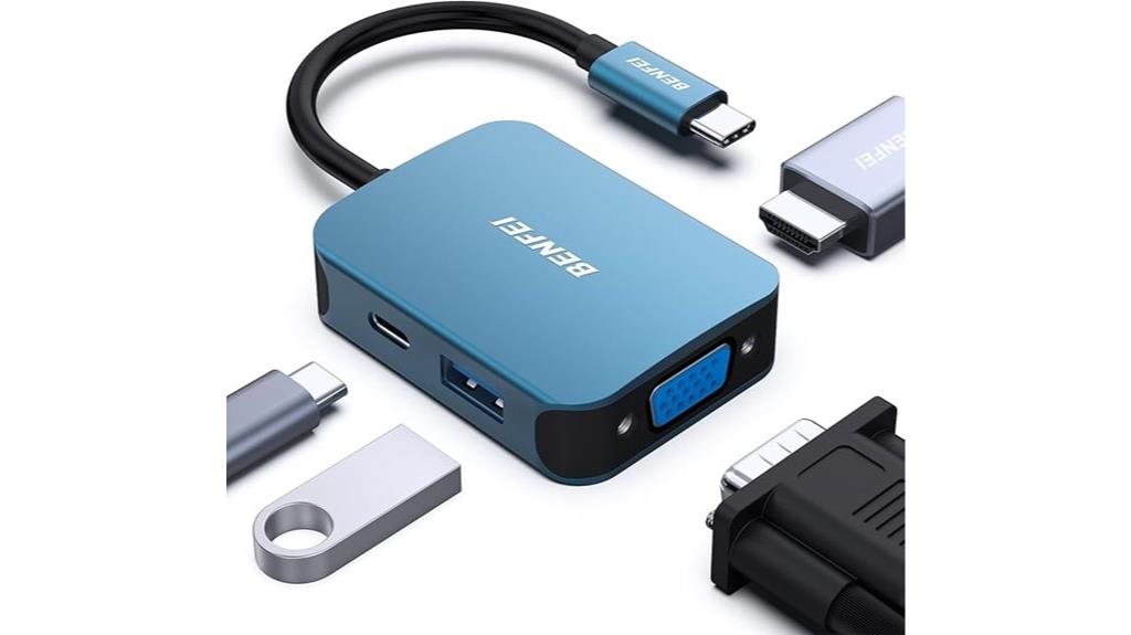 usb c hub with four ports