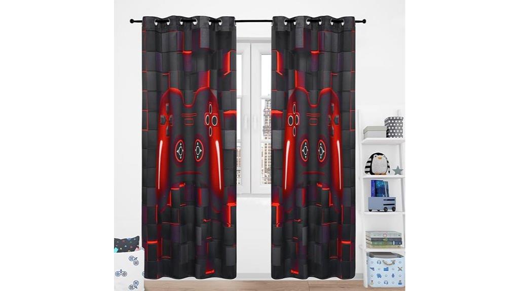 video game themed blackout curtains