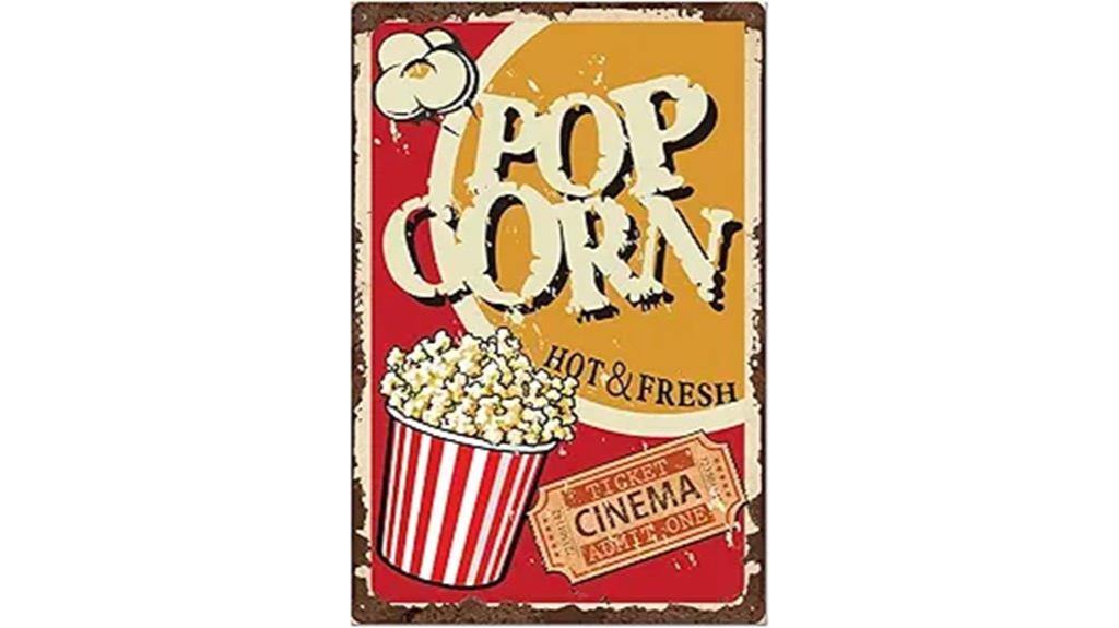 vintage popcorn tin sign