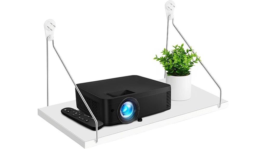 wall mounted projector shelf