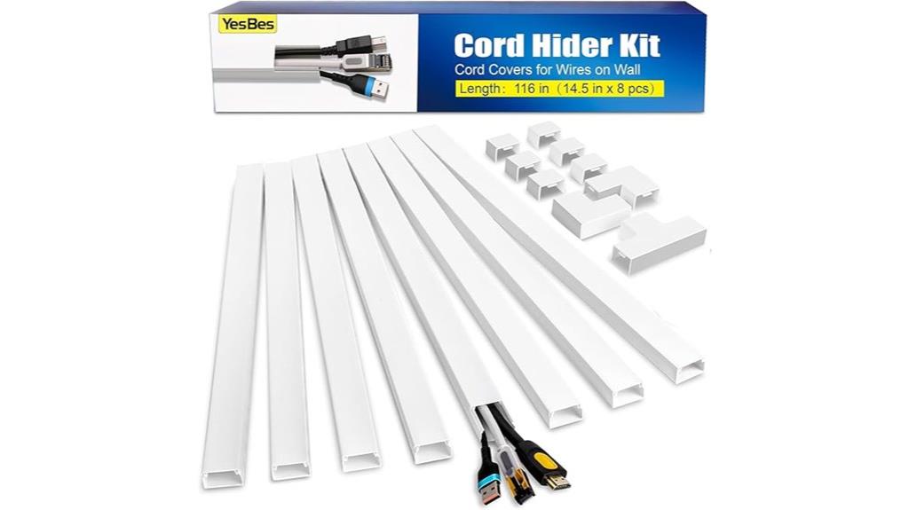 wall mounted tv cord cover