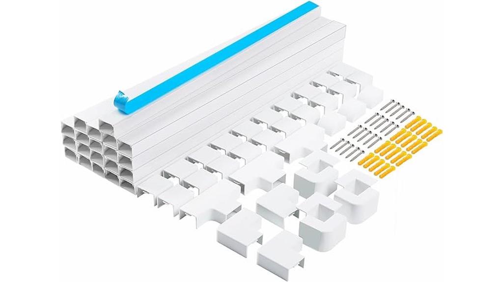 white cable cord hider