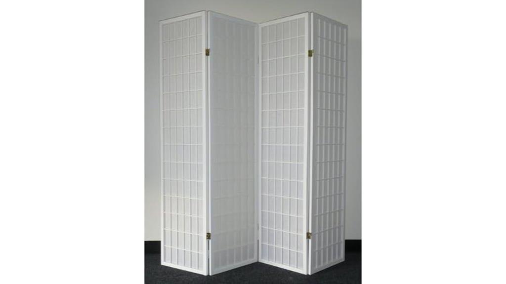white four panel divider