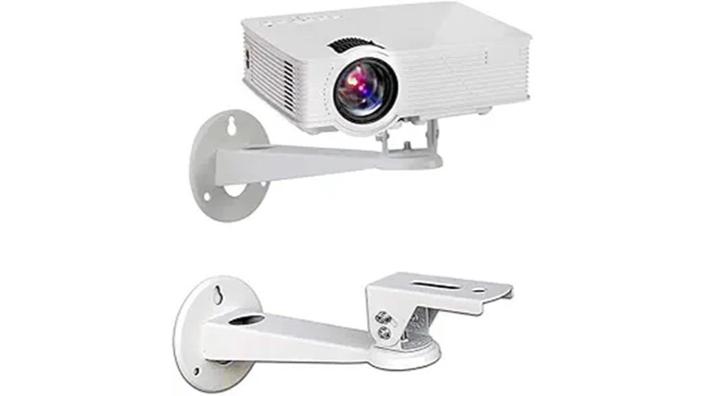 white mini projector mount