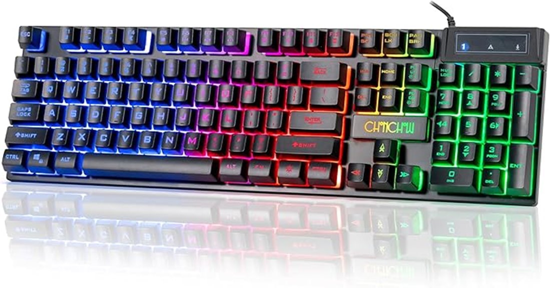 wired 104 key backlit keyboard