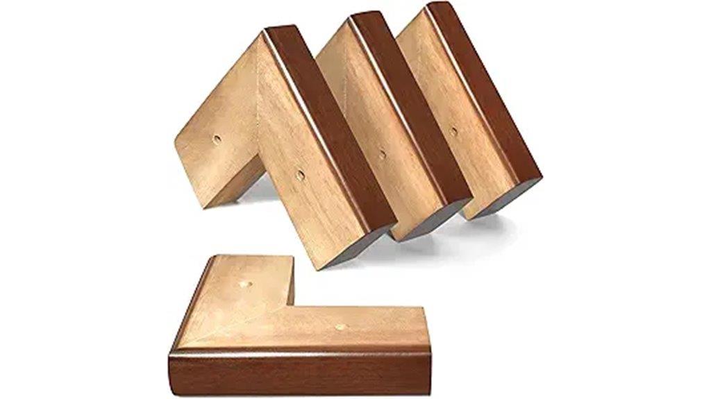 wooden bed risers set