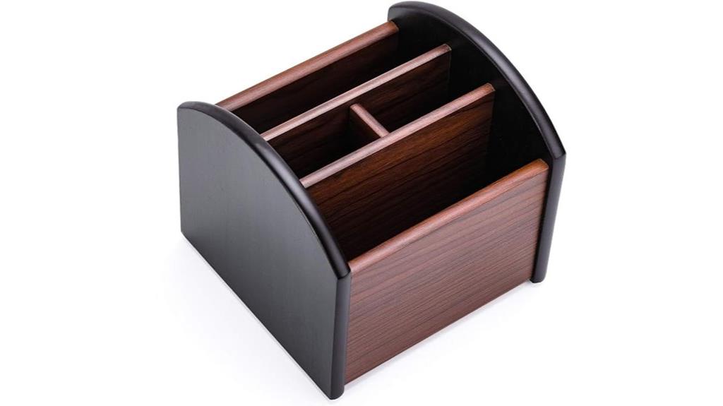 wooden remote control organizer