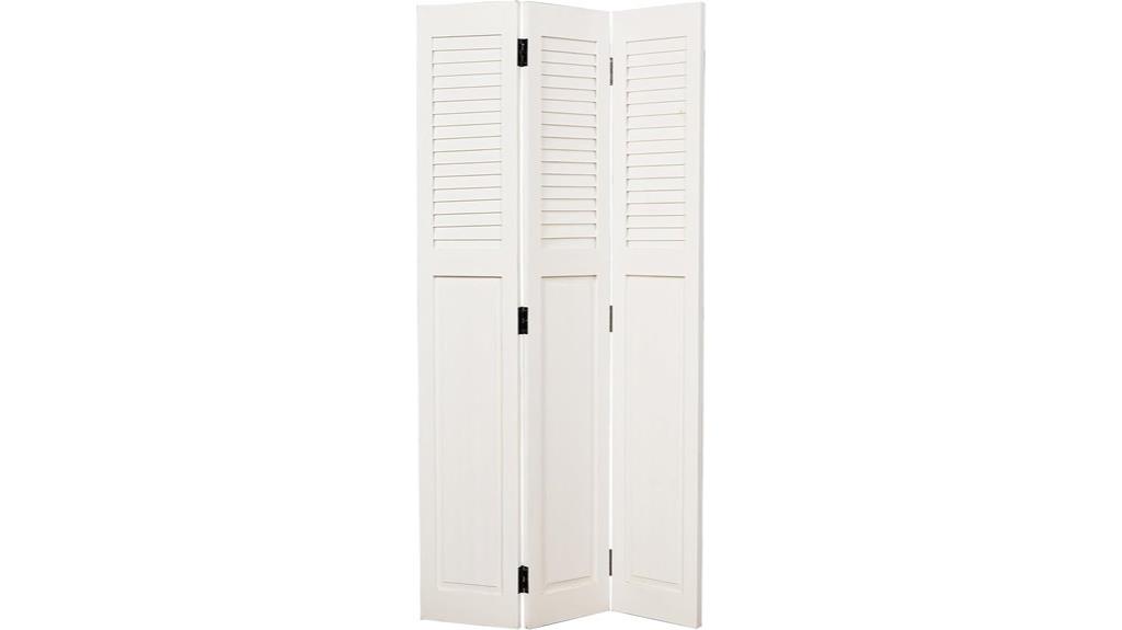 wooden three panel divider