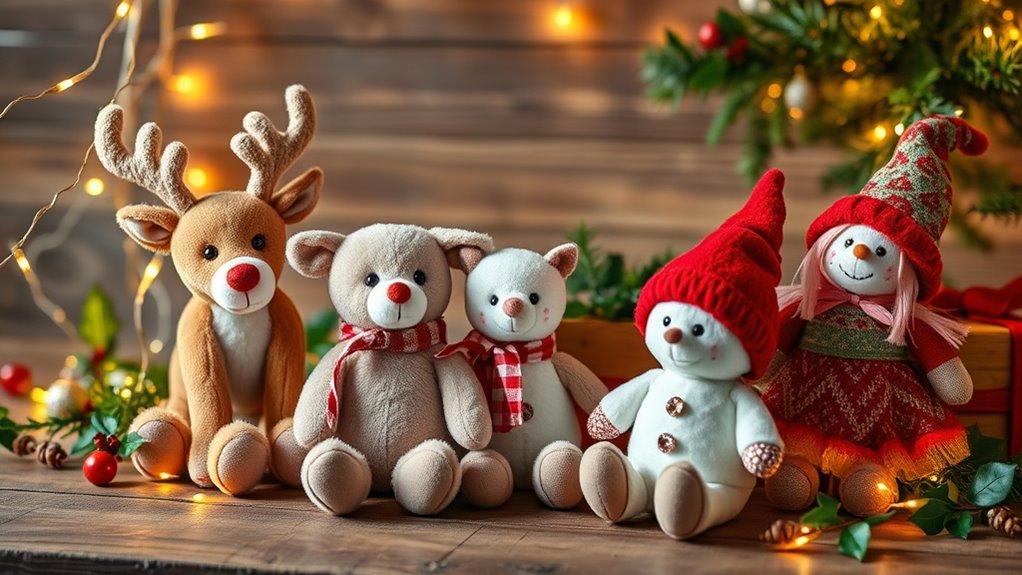 choosing festive plush toys