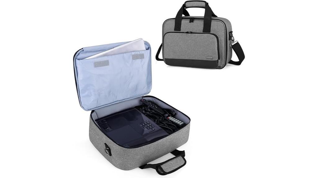 projector case with laptop