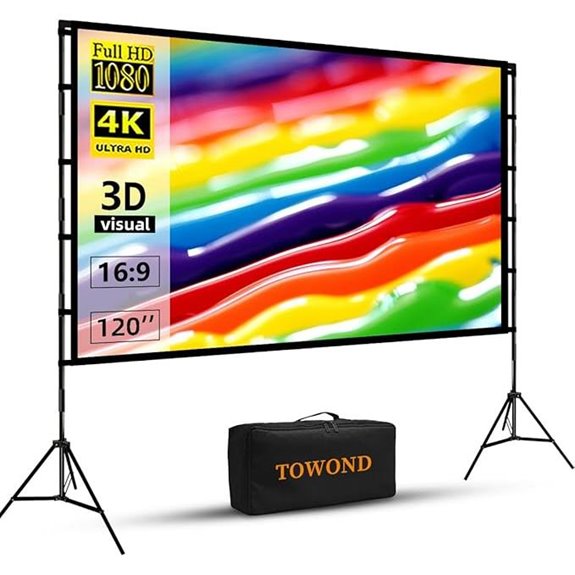 120 inch portable projector screen