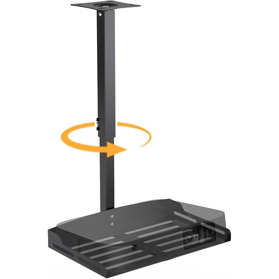 Ceiling Mount for Projectors 360° Rotation Holds 11lbs