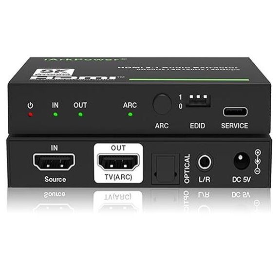 HDMI 2.1 Audio Extractor 4K120Hz with Optical & 3.5mm