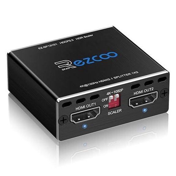 HDMI 2.1 Splitter 4K/8K 1x2 with HDR Atmos