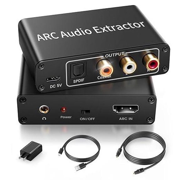 HDMI ARC Audio Extractor 4K to Optical and RCA
