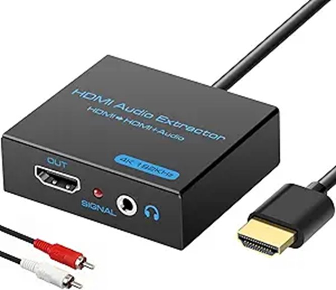 HDMI Audio Extractor Splitter 4K RCA AUX Converter