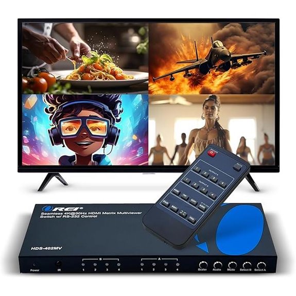 OREI HDMI Matrix Switcher 4K Seamless Switching