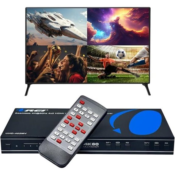 OREI 4K HDMI Quad Switcher with Remote