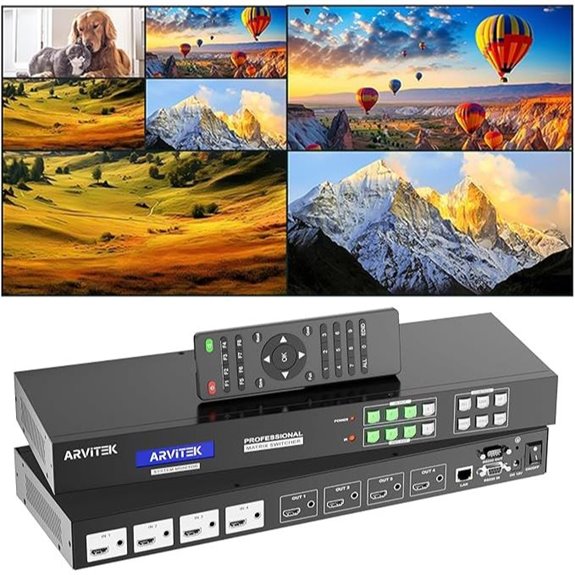 4K HDMI Matrix Switcher with Video Wall Control