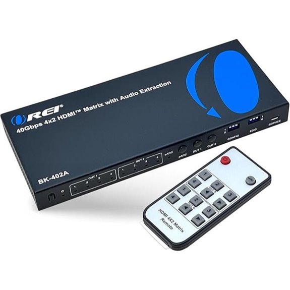 OREI 8K HDMI Matrix Switch 4x2 with Remote
