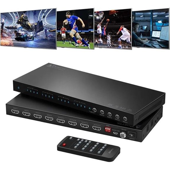 PORTTA 4x4 HDMI Matrix Switch with Remote