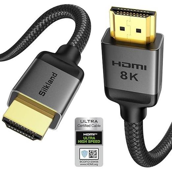 Silkland HDMI 2.1 Cable 8K/4K 144Hz HDR10+ 6.6ft