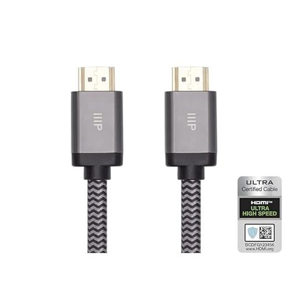 Monoprice 8K HDMI Cable 25ft HDMI 2.1 Braided